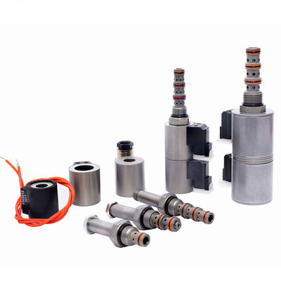 Plug-in à 5 ports 3 voies soupape solénoïde hydraulique 12V / 24V avec double connecteur