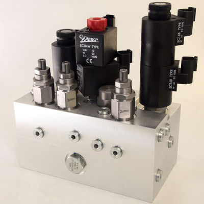 Groupe de collecteurs de soupapes hydrauliques modulaires Bloc de collecteurs en aluminium