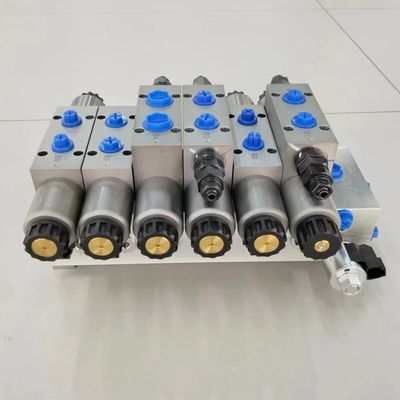 24V 6 variétés de soupapes hydrauliques de banque pour bloc d'acier de soupape solénoïde